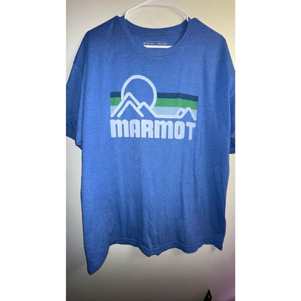 Marmot × Thread Blue “Sunrise Over The Mountain” Graphic Tee – Men’s XL